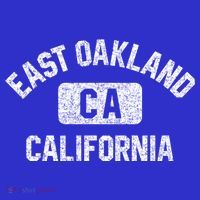 East Oakland Ca California Gym Style Distressed White Print Gift Mousepad thumb 1