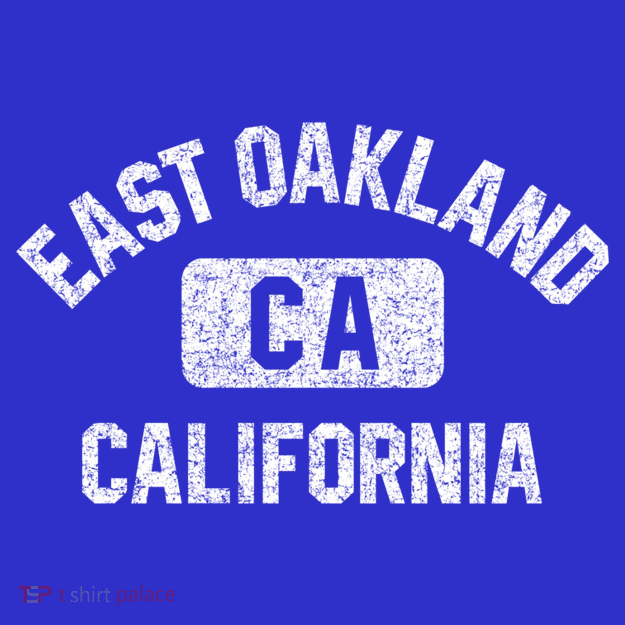 East Oakland Ca California Gym Style Distressed White Print Gift Mousepad