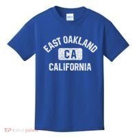 East Oakland Ca California Gym Style Distressed White Print Gift Kids T-Shirt thumb 0