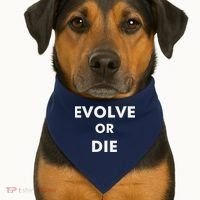 Evolve Or Die Funny Quote USA-Made Doggie Bandana thumb 1
