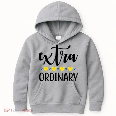 Extra Ordinary Down Syndrome Awareness Kids Hoodie