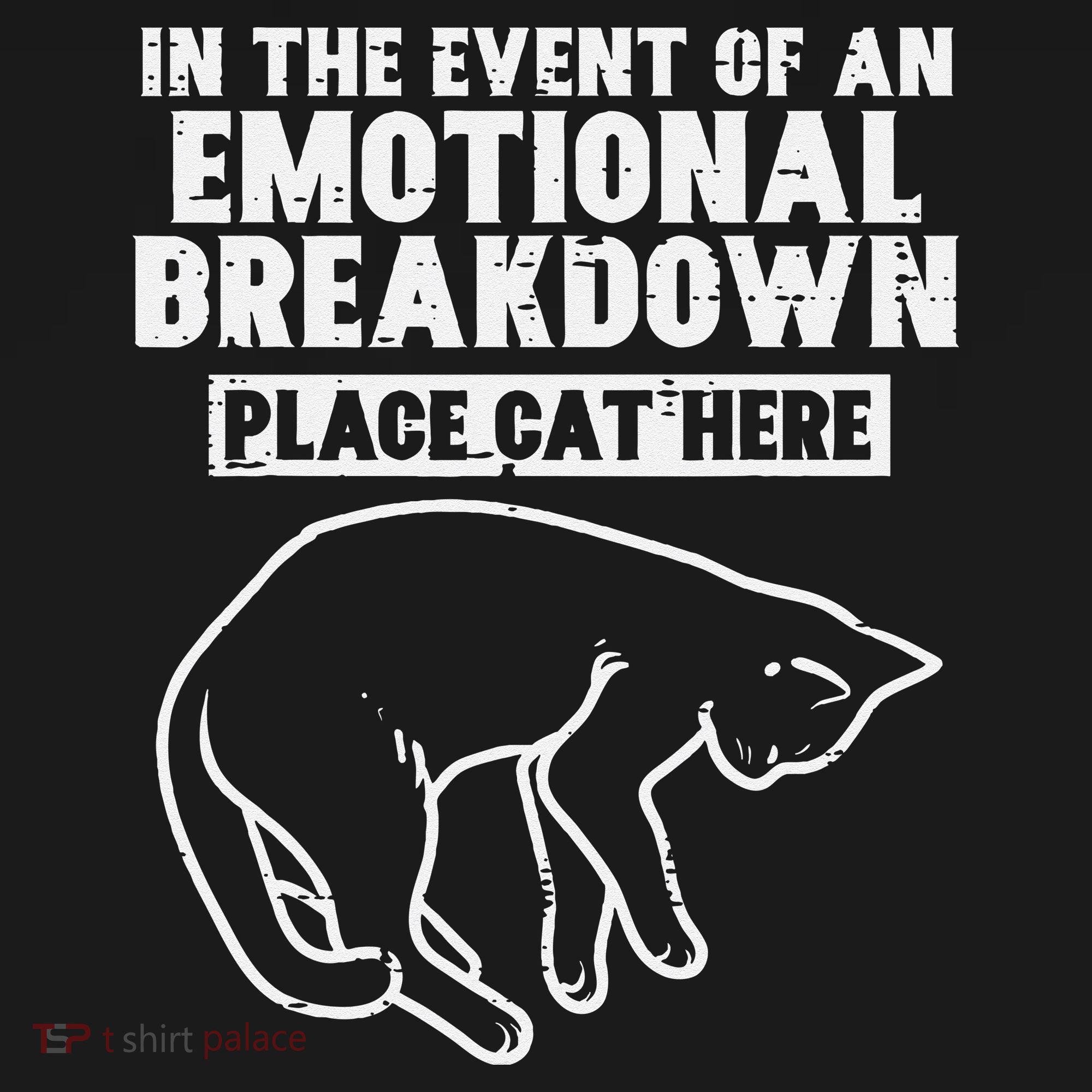 Event Of Emotional Breakdown Place Cat Here Cute Men Women Tank Top