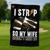Electrician Outfit Electrical Technicain Tools Golf Towel thumb 1