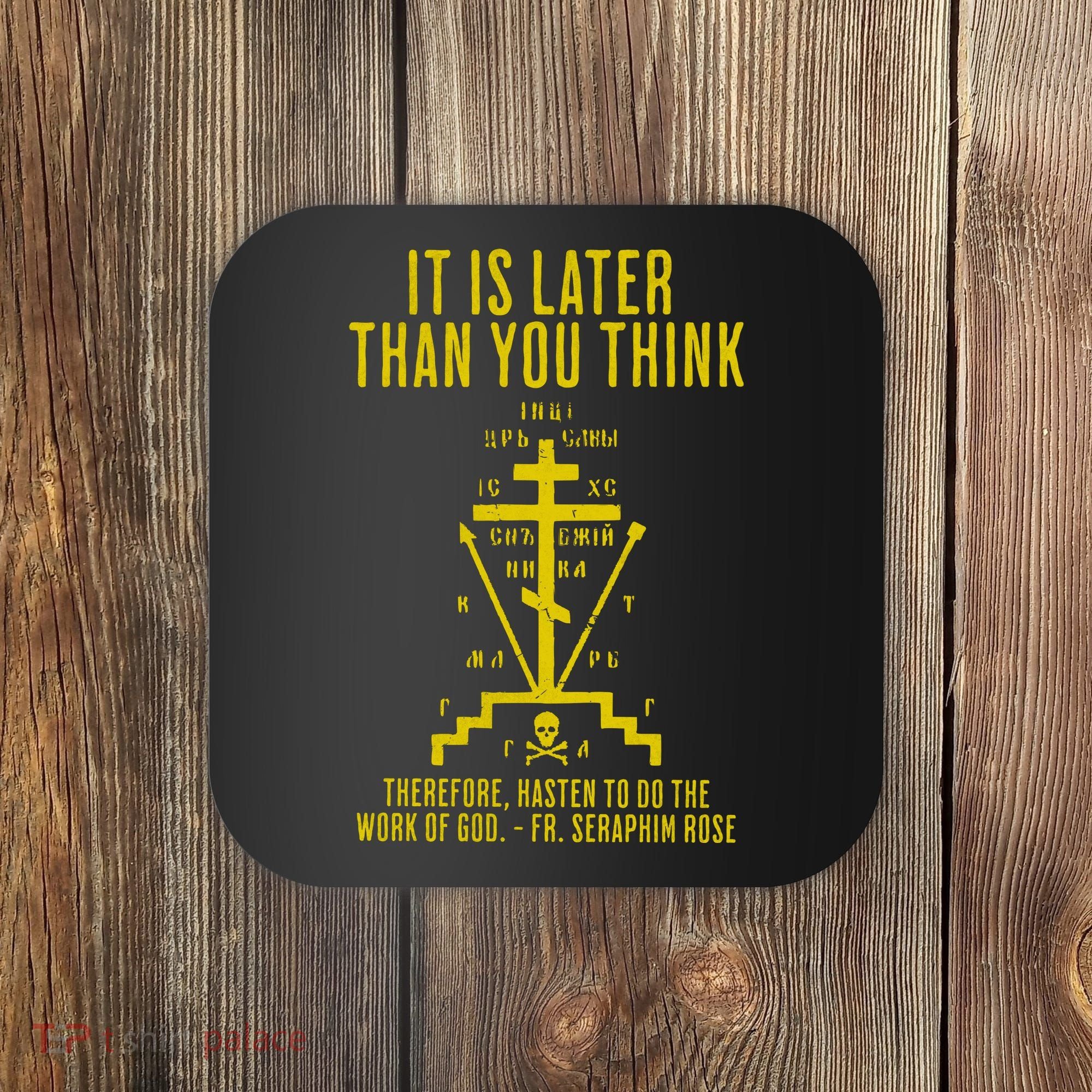 Eastern Orthodox Fr. Seraphim Rose Cross Gift Coaster