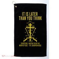 Eastern Orthodox Fr. Seraphim Rose Cross Gift Golf Towel thumb 0