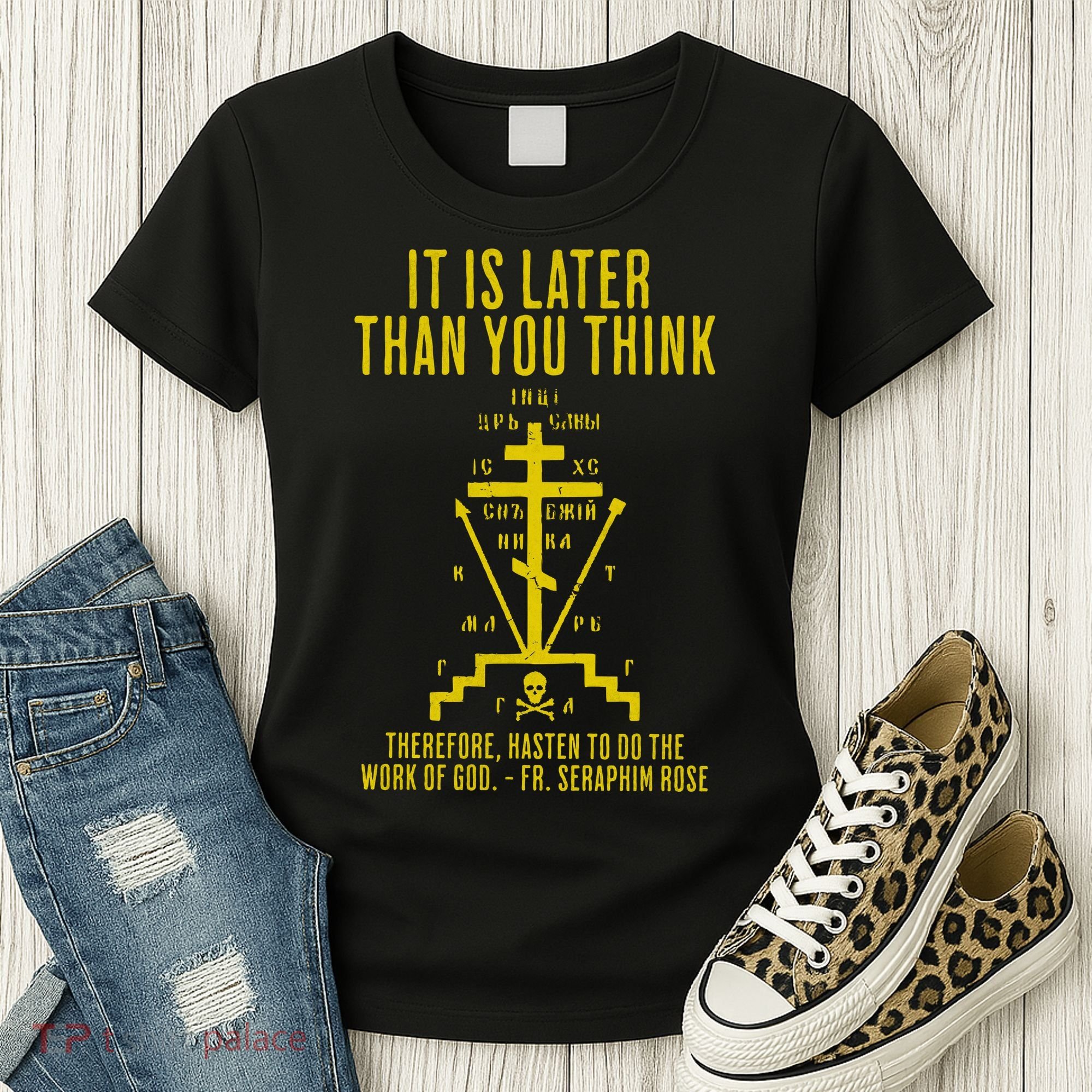 Eastern Orthodox Fr. Seraphim Rose Cross Gift Women's T-Shirt