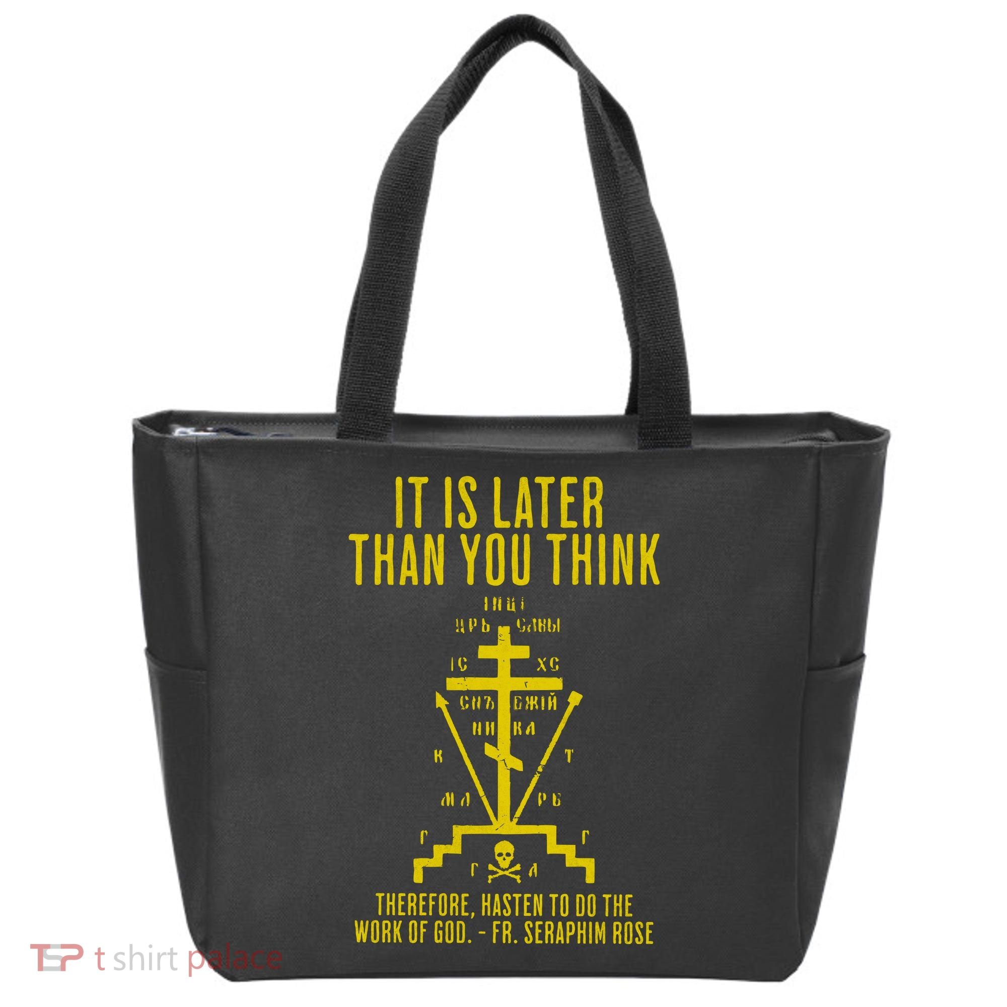 Eastern Orthodox Fr. Seraphim Rose Cross Gift Tote Bag