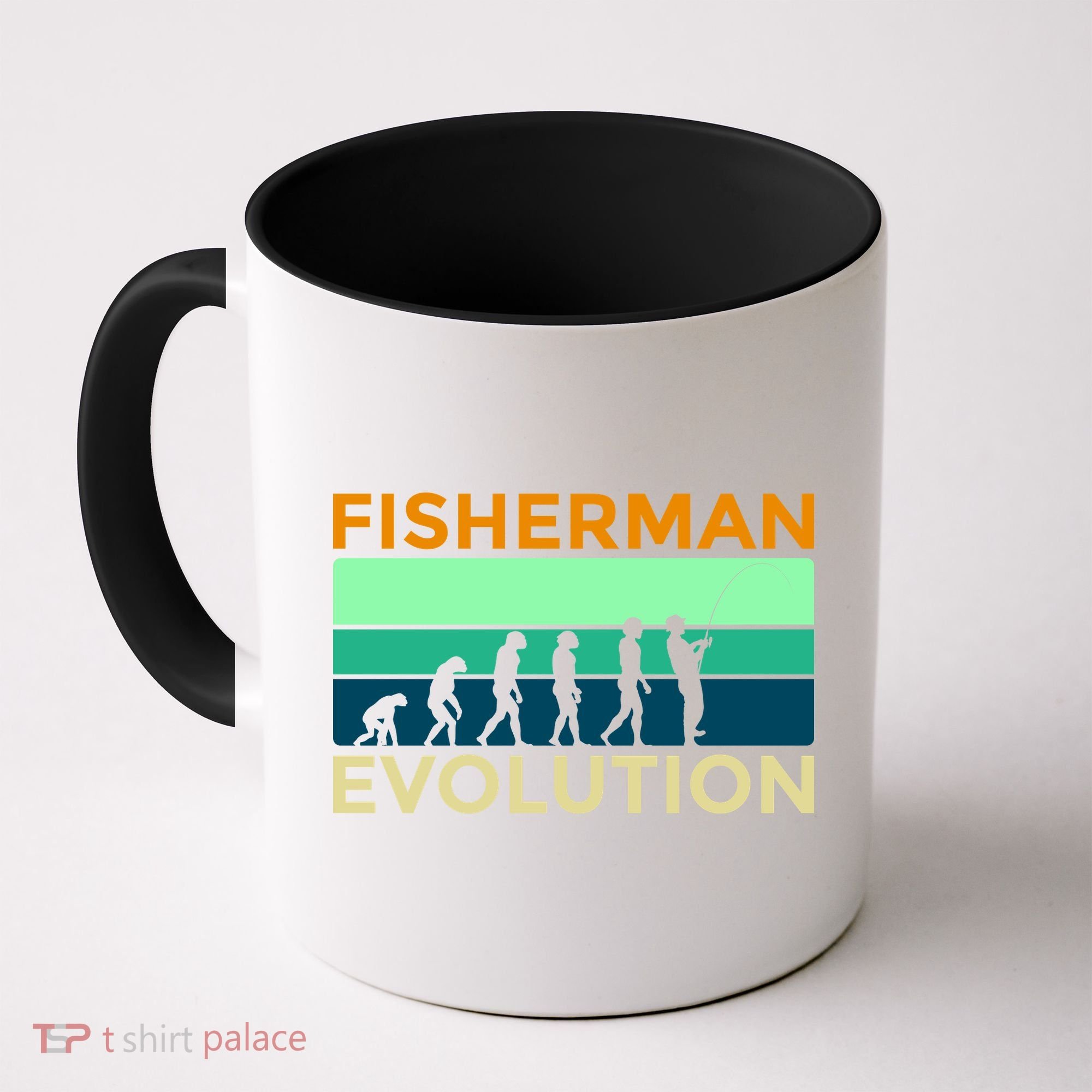Evolution Of Fishing Coffee Mug