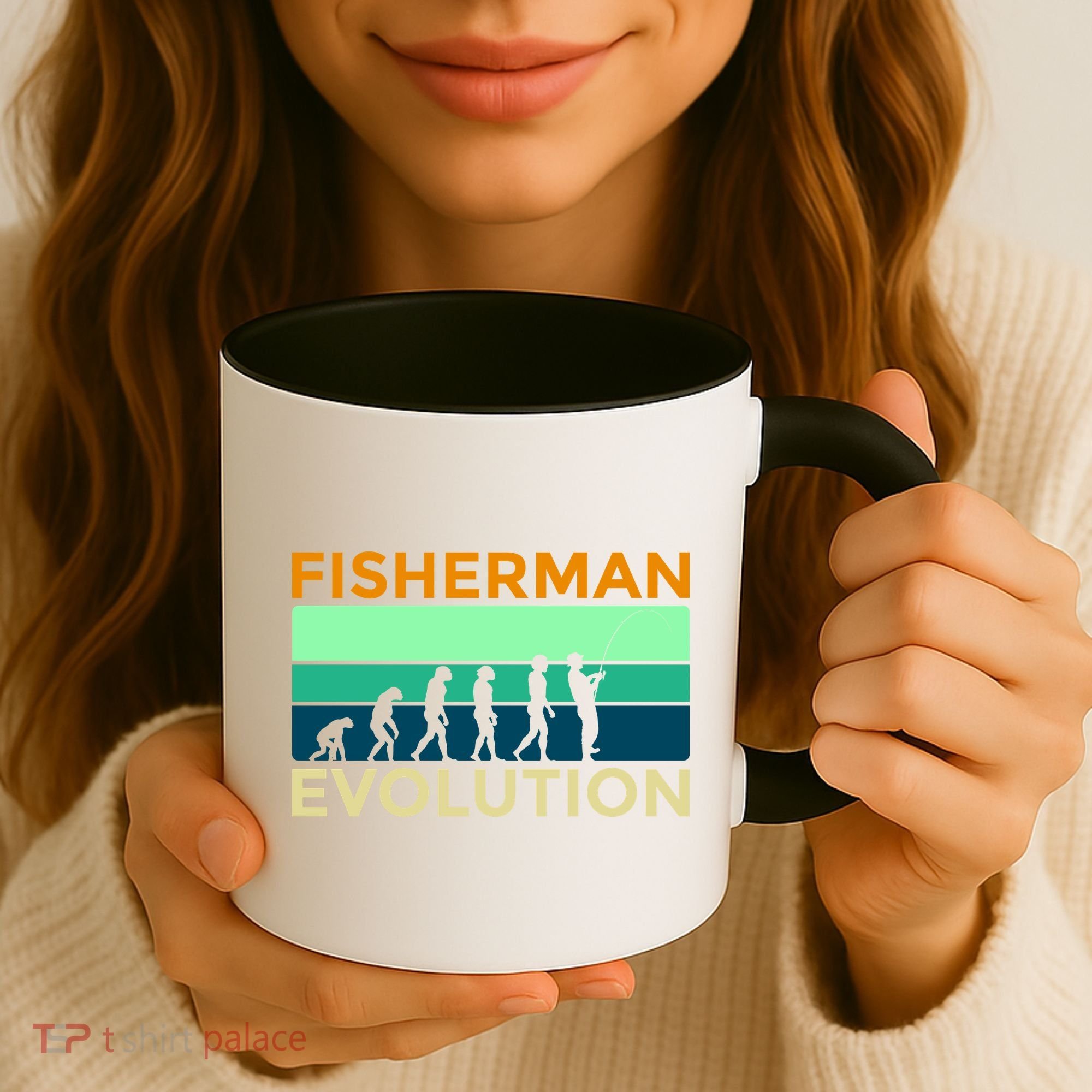 Evolution Of Fishing Coffee Mug
