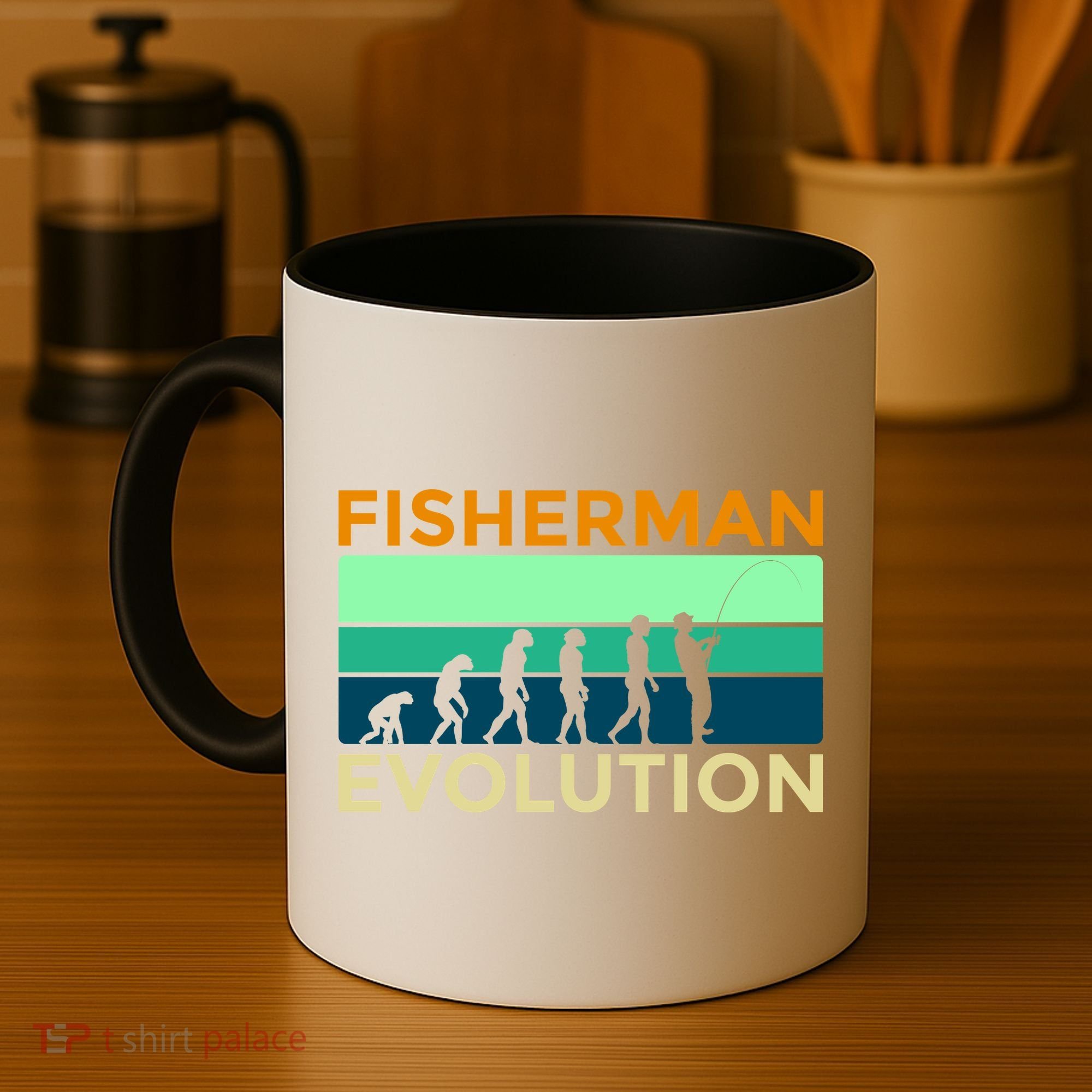 Evolution Of Fishing Coffee Mug