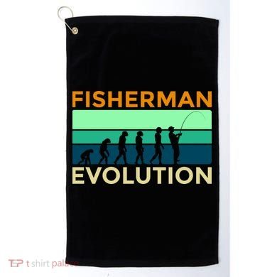 Evolution Of Fishing Golf Towel