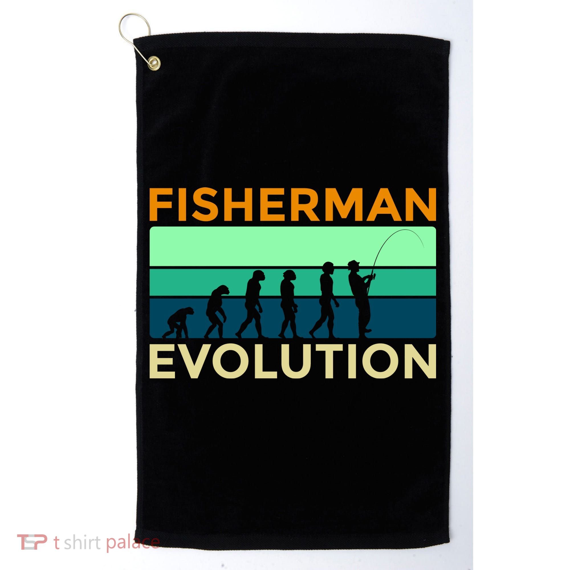 Evolution Of Fishing Golf Towel
