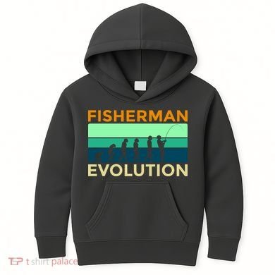 Evolution Of Fishing Kids Hoodie