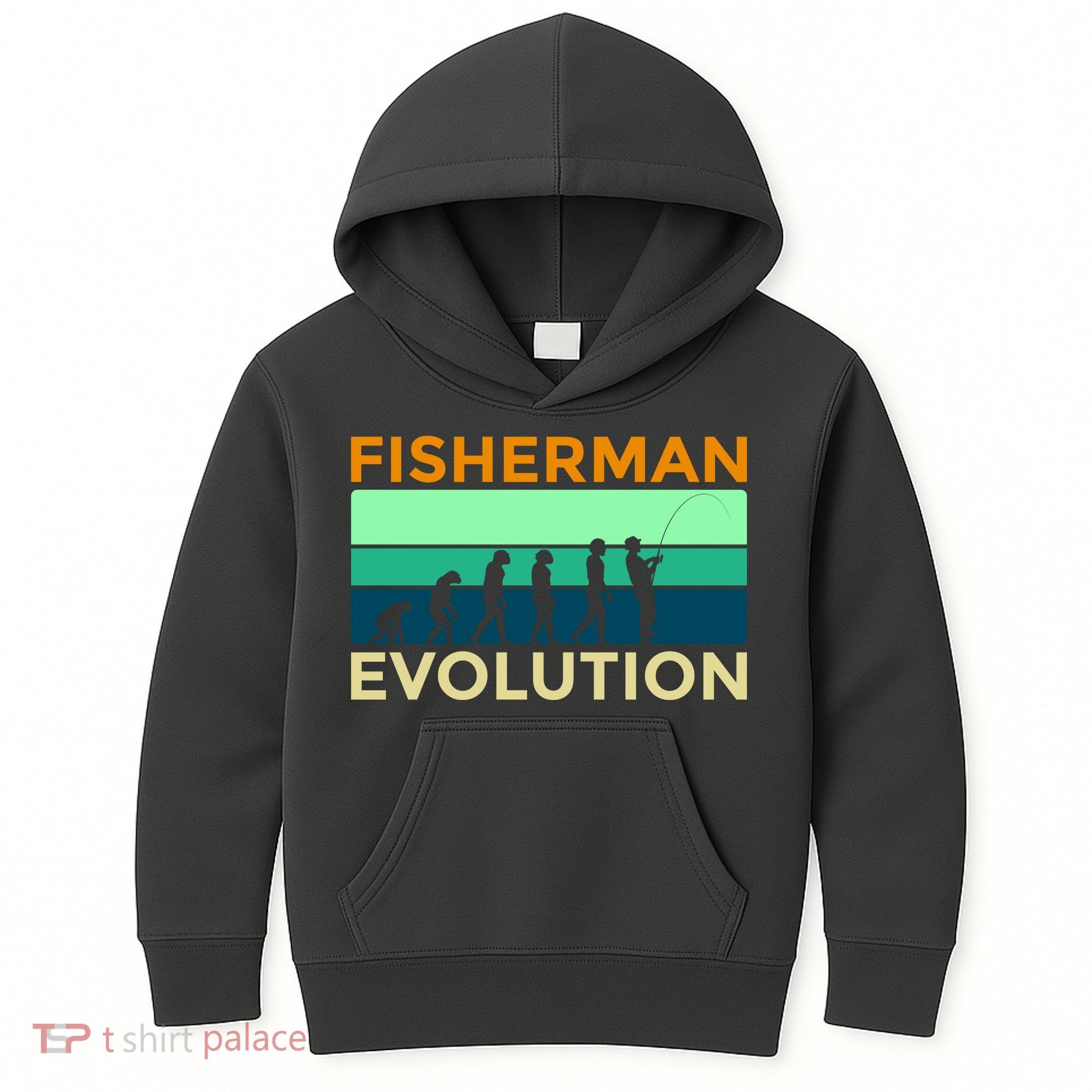 Evolution Of Fishing Kids Hoodie