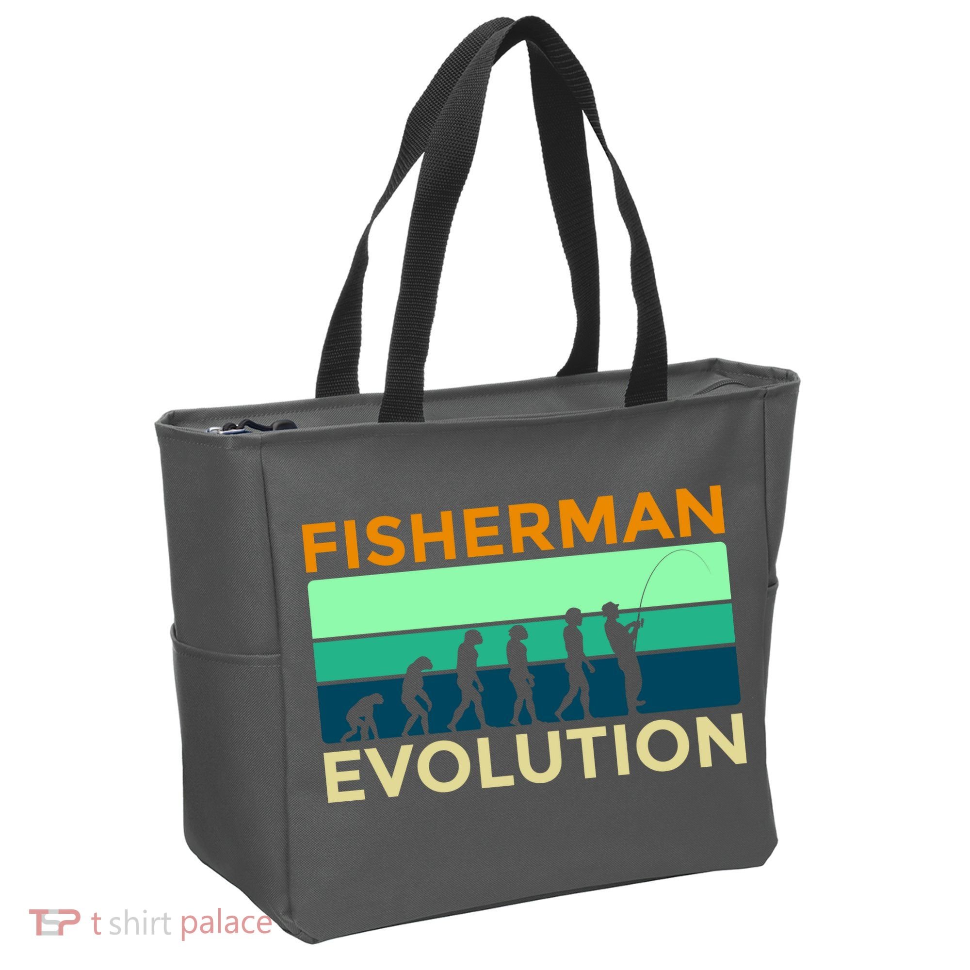 Evolution Of Fishing Tote Bag