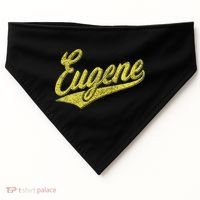 Eugene Oregon Flag Sports Baseball Script Jersey Swoosh USA-Made Doggie Bandana thumb 0