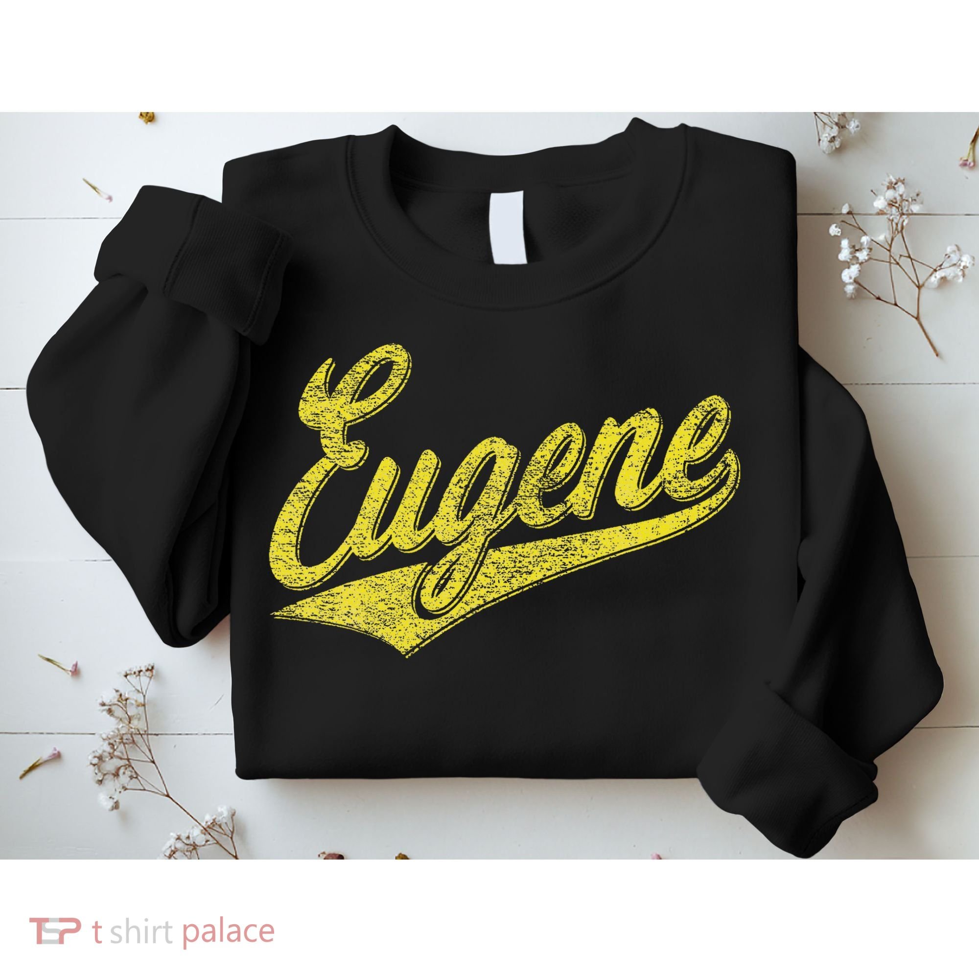 Eugene Oregon Flag Sports Baseball Script Jersey Swoosh Sweatshirt