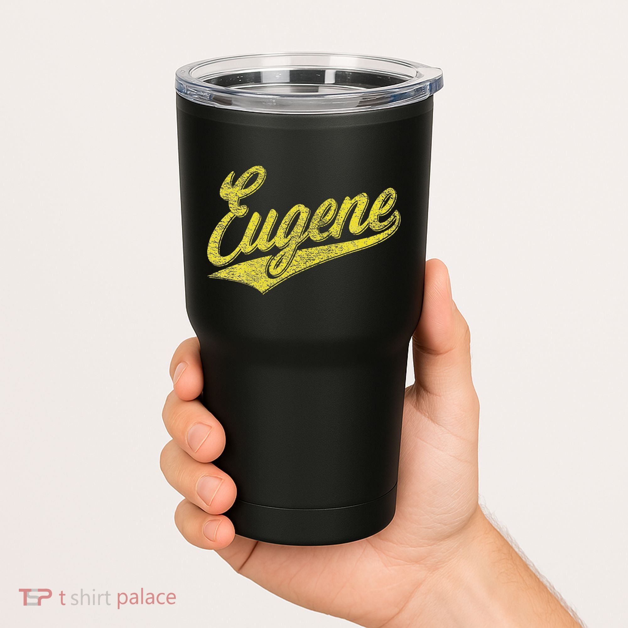 Eugene Oregon Flag Sports Baseball Script Jersey Swoosh Tumbler