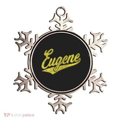 Eugene Oregon Flag Sports Baseball Script Jersey Swoosh Ornament