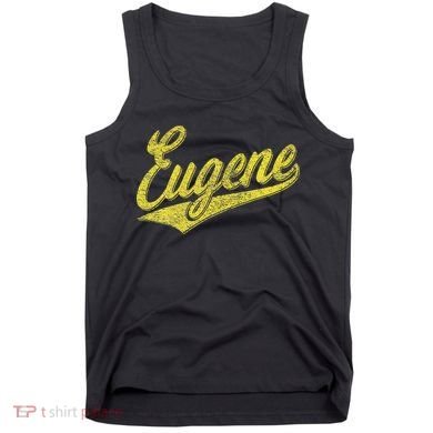 Eugene Oregon Flag Sports Baseball Script Jersey Swoosh Tank Top