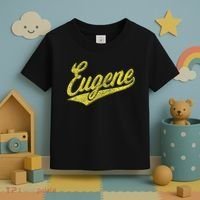 Eugene Oregon Flag Sports Baseball Script Jersey Swoosh Toddler T-Shirt thumb 3