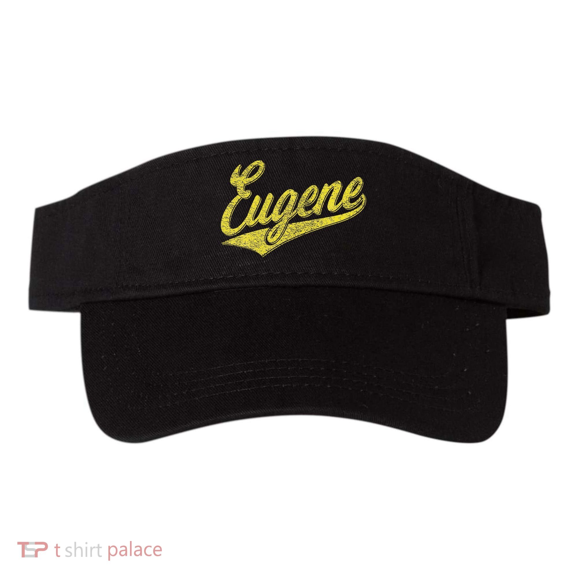 Eugene Oregon Flag Sports Baseball Script Jersey Swoosh Visor