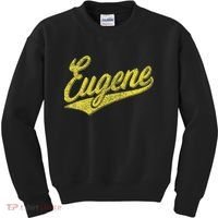 Eugene Oregon Flag Sports Baseball Script Jersey Swoosh Kids Sweatshirt thumb 0