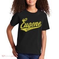 Eugene Oregon Flag Sports Baseball Script Jersey Swoosh Kids T-Shirt thumb 2