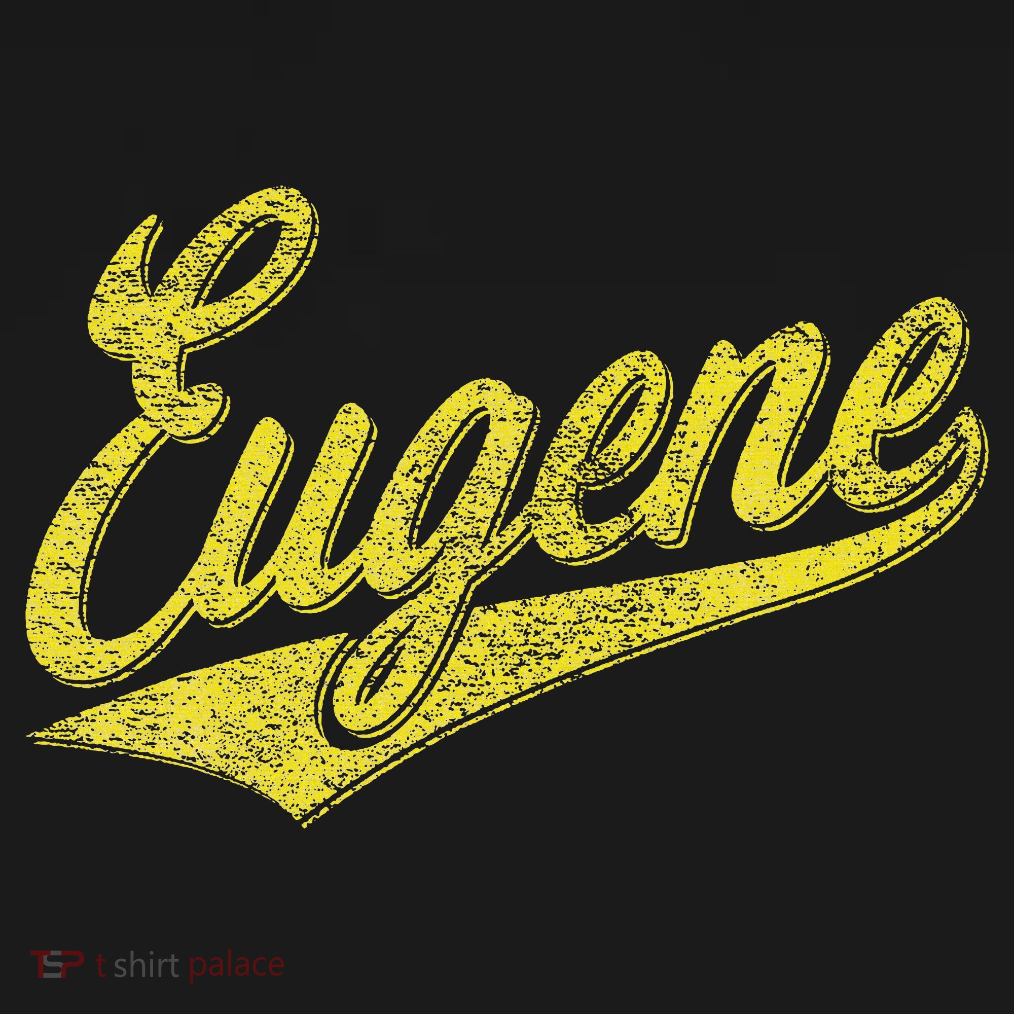 Eugene Oregon Flag Sports Baseball Script Jersey Swoosh Kids T-Shirt