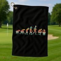 Evolution Of Gamer Golf Towel thumb 1