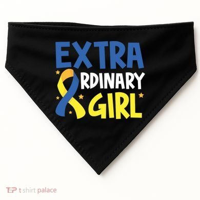 Extra Ordinary Girl Down Syndrome Awareness USA-Made Doggie Bandana