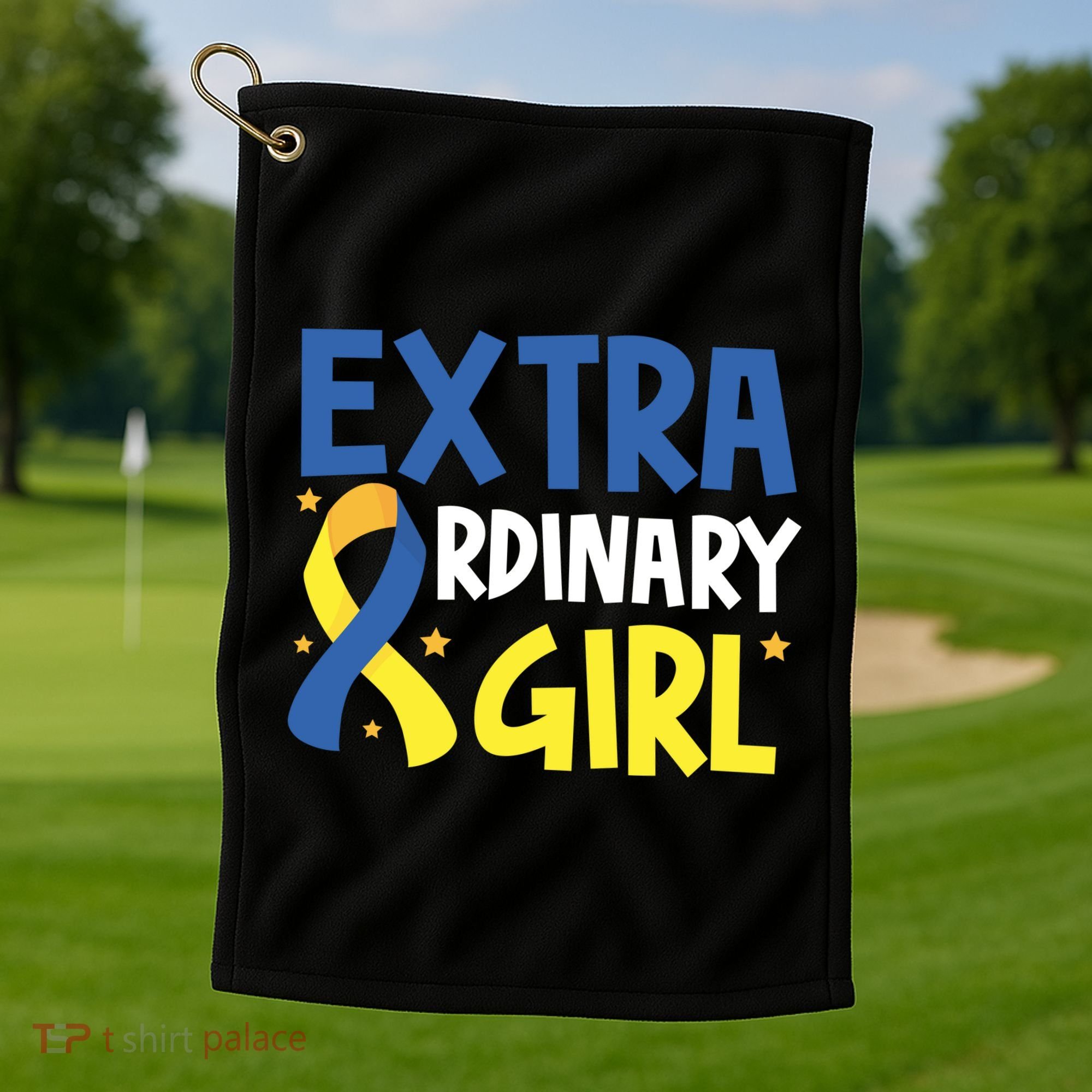 Extra Ordinary Girl Down Syndrome Awareness Golf Towel