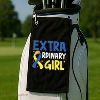 Extra Ordinary Girl Down Syndrome Awareness Golf Towel thumb 2
