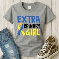 Extra Ordinary Girl Down Syndrome Awareness Women's T-Shirt thumb 3