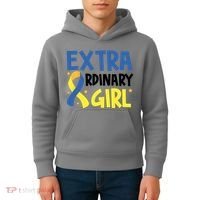 Extra Ordinary Girl Down Syndrome Awareness Kids Hoodie thumb 4