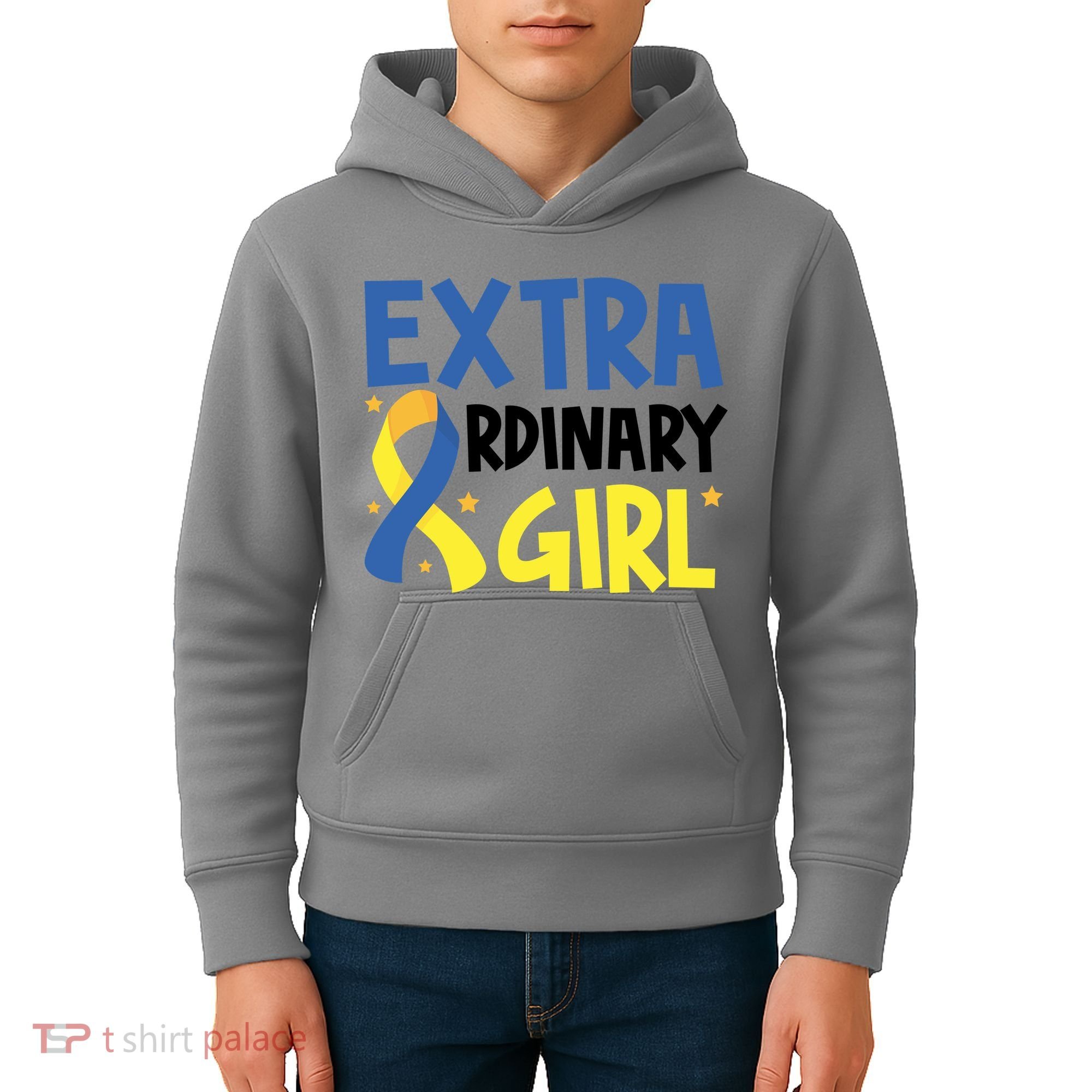 Extra Ordinary Girl Down Syndrome Awareness Kids Hoodie