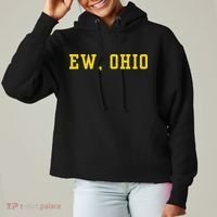 Ew Ohio Generation Z & Gen Alpha Brain Rot Funny Slang Ladies Heavyweight Boxy Pullover Hoodie thumb 0
