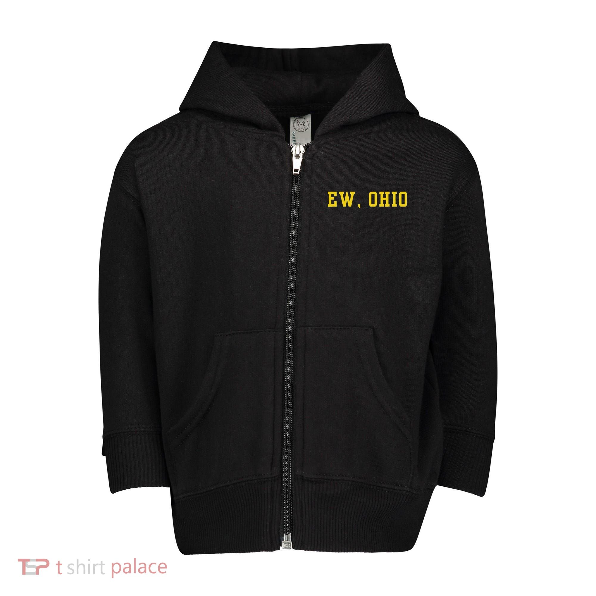 Ew Ohio Generation Z & Gen Alpha Brain Rot Funny Slang Toddler Zip Fleece Hoodie