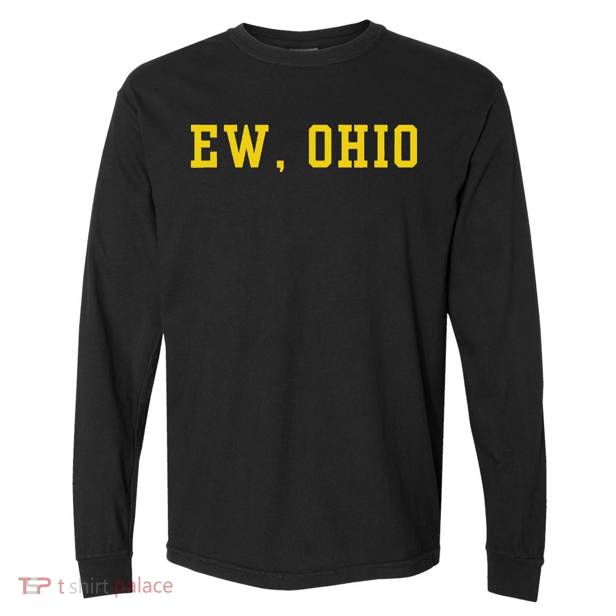 Ew Ohio Generation Z & Gen Alpha Brain Rot Funny Slang Comfort Colors Heavyweight Long Sleeve T-Shirt