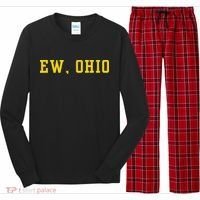 Ew Ohio Generation Z & Gen Alpha Brain Rot Funny Slang Long Sleeve Pajama Set thumb 0
