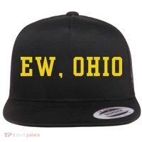 Ew Ohio Generation Z & Gen Alpha Brain Rot Funny Slang Flat Bill Trucker Hat thumb 0