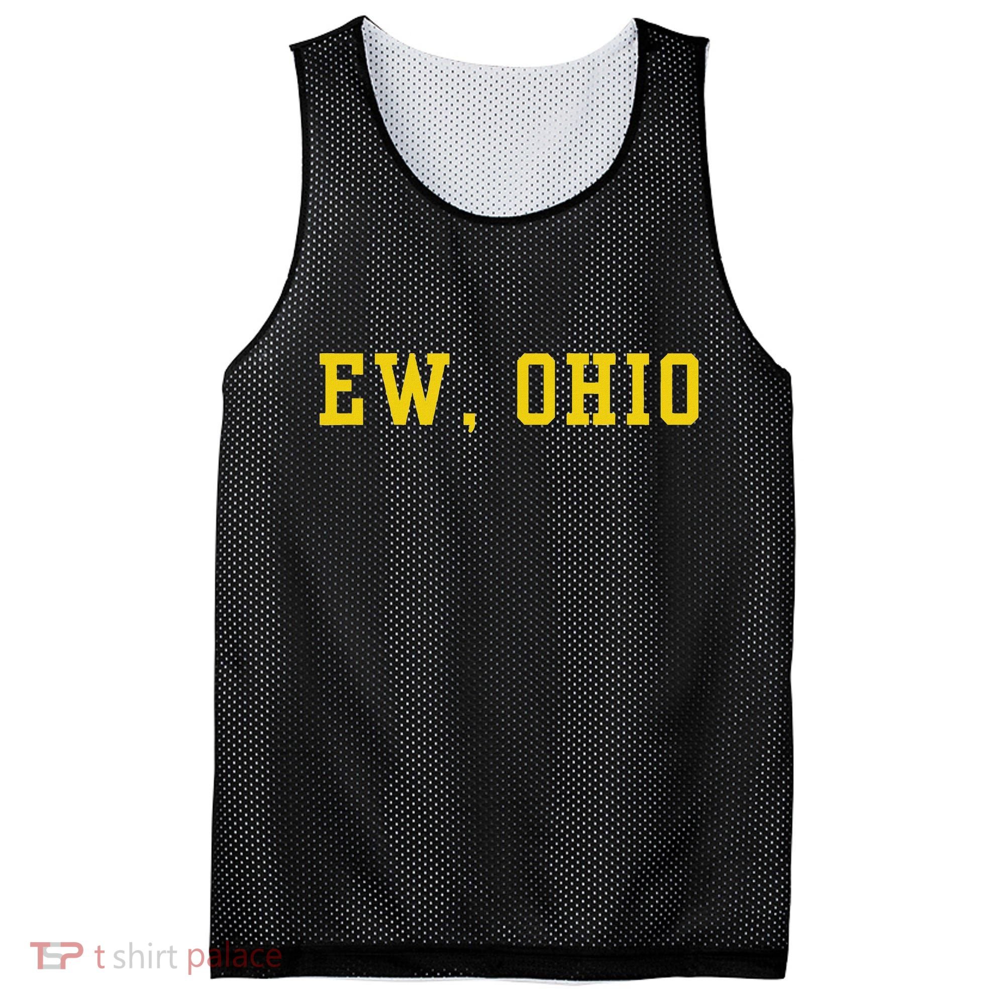 Ew Ohio Generation Z & Gen Alpha Brain Rot Funny Slang Mesh Reversible Basketball Jersey Tank