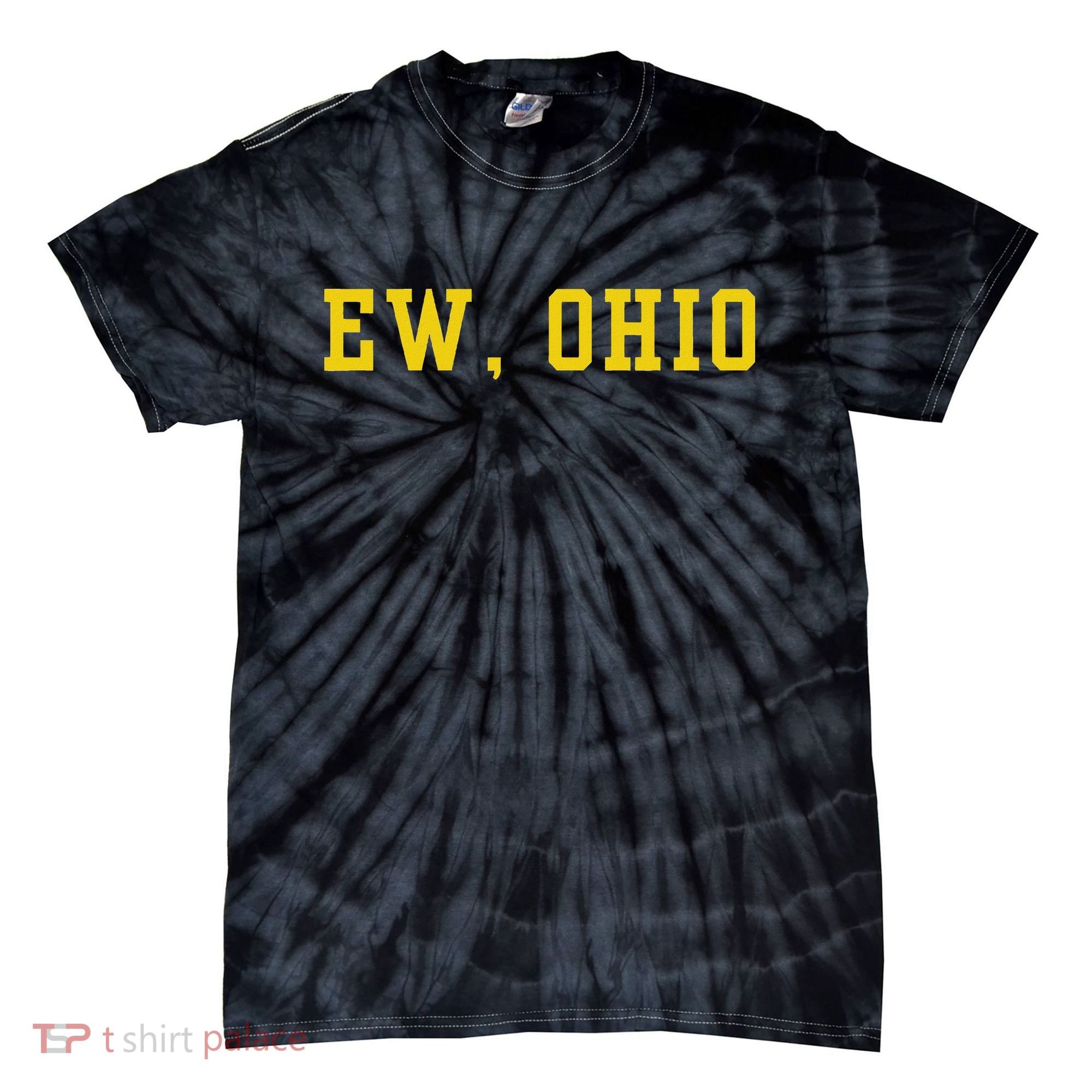 Ew Ohio Generation Z & Gen Alpha Brain Rot Funny Slang Tie-Dye T-Shirt