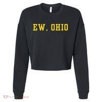 Ew Ohio Generation Z & Gen Alpha Brain Rot Funny Slang Cropped Pullover Crew thumb 0