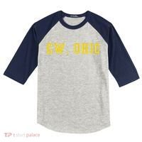 Ew Ohio Generation Z & Gen Alpha Brain Rot Funny Slang Kids Colorblock Raglan Jersey thumb 0