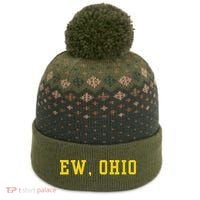 Ew Ohio Generation Z & Gen Alpha Brain Rot Funny Slang The Baniff Cuffed Pom Beanie thumb 0