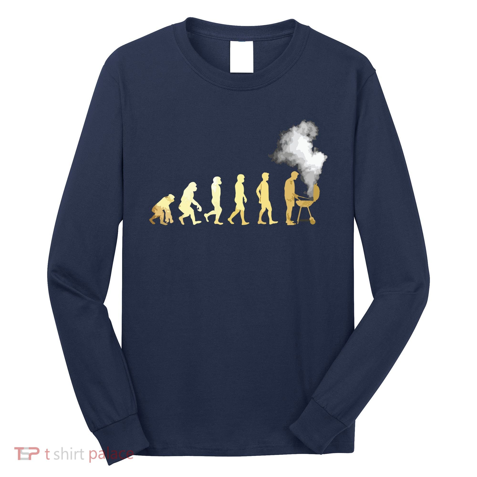 Evolution Of Grill Master Grilling Gifts I Do BBQ Long Sleeve Shirt