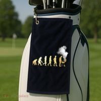 Evolution Of Grill Master Grilling Gifts I Do BBQ Golf Towel thumb 2