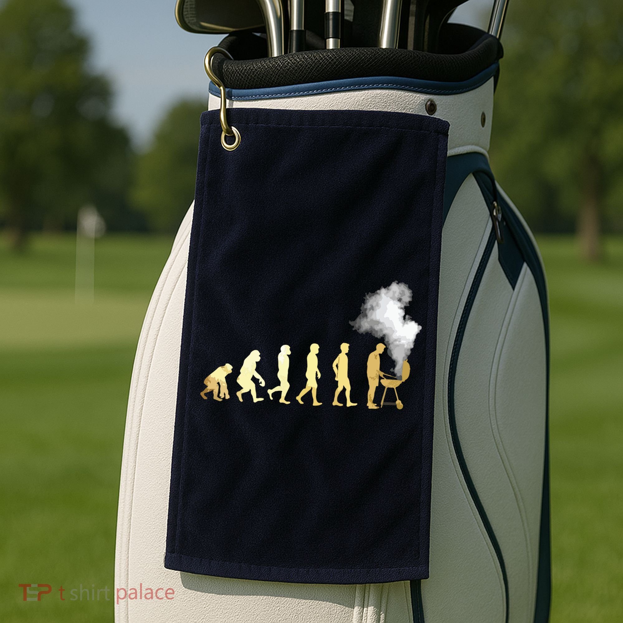 Evolution Of Grill Master Grilling Gifts I Do BBQ Golf Towel