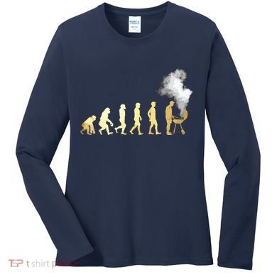 Evolution Of Grill Master Grilling Gifts I Do BBQ Women's Long Sleeve Shirt